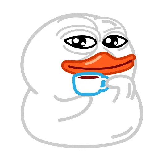 ☕️ Стикер «White Duck» для Telegram