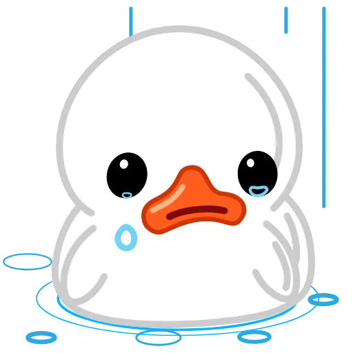 😭 Стикер «White Duck» для Telegram