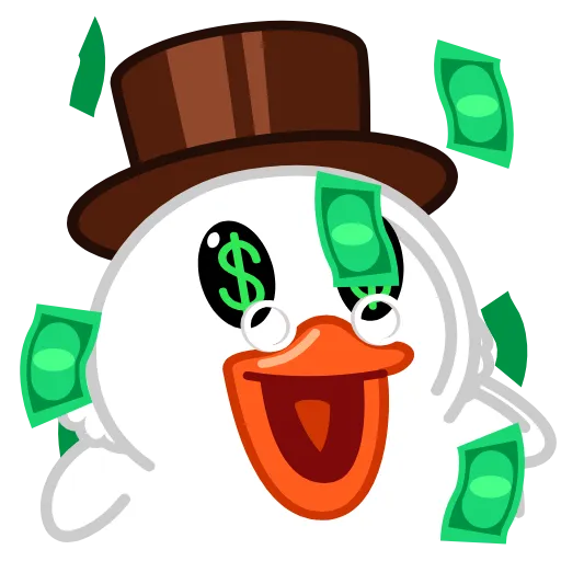 🤑 Стикер «White Duck» для Telegram