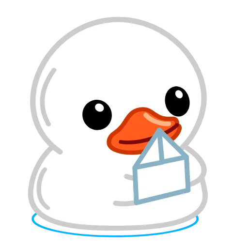 ✈ Стикер «White Duck» для Telegram