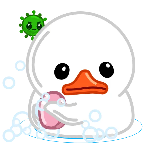 🧼 Стикер «White Duck» для Telegram