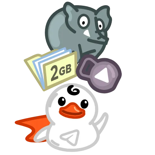 💪 Стикер «White Duck» для Telegram