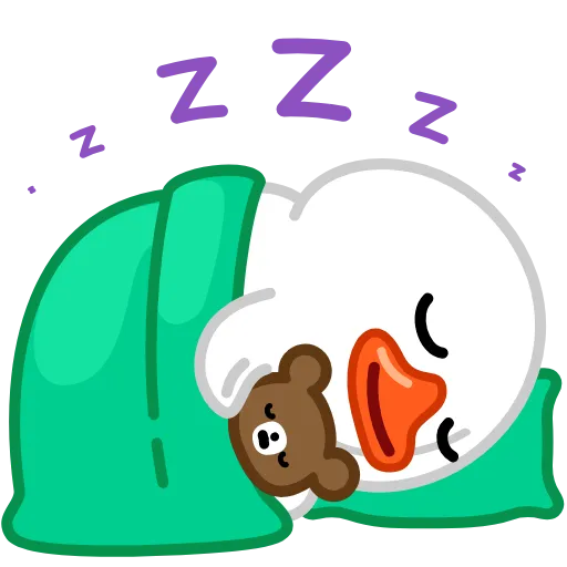 😴 Стикер «White Duck» для Telegram
