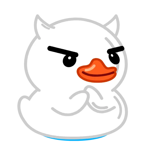 😈 Стикер «White Duck» для Telegram