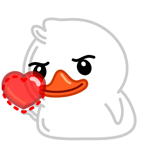 ❤️ Стикер «White Duck» для Telegram