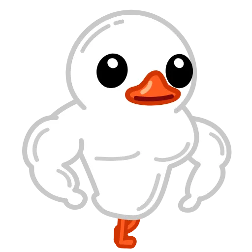 💪 Стикер «White Duck» для Telegram