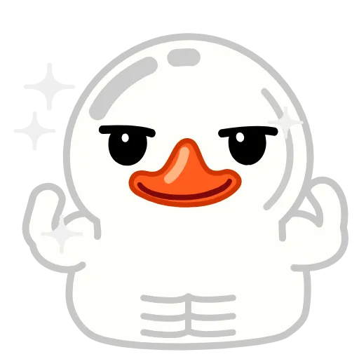 💪 Стикер «White Duck» для Telegram