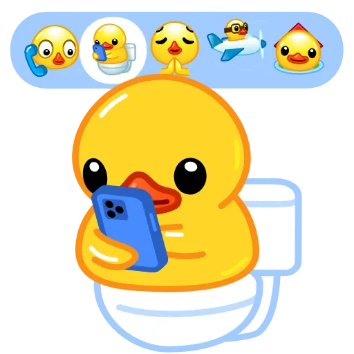 🚽 Стикер «Utya Why Telegram?» для Telegram