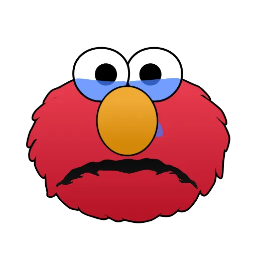 😭 Эмодзи «Sesame Street Elmo» для Telegram