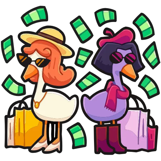 🤑 Эмодзи «Дикие гусыни» для Telegram