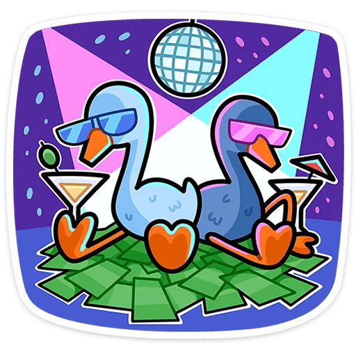 💃 Стикер «Дикие гуси» для Telegram
