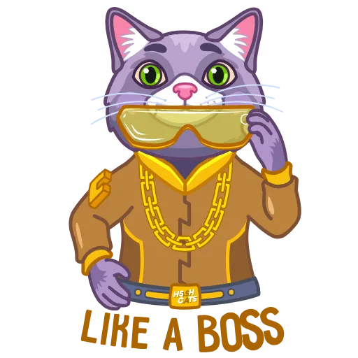 Стикерпак Rich Cat для Telegram — скачать