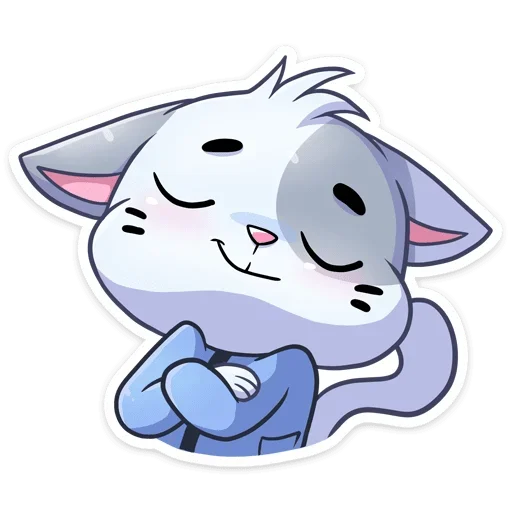 🐈 Стикер «Зимние Бисквит и Ванилька Без Текста» для Telegram