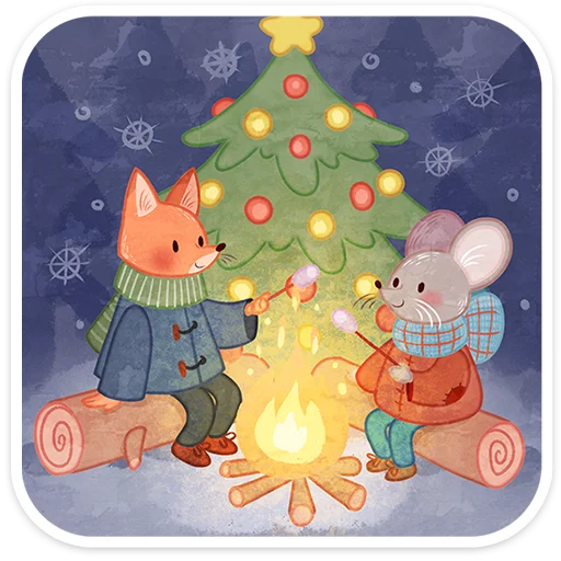 ❄️ Стикер «Зимние забавы» для Telegram