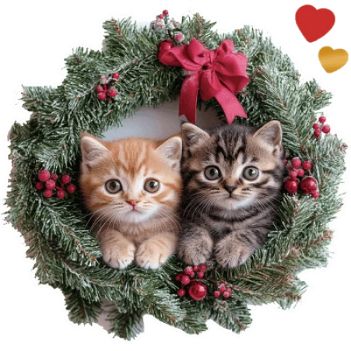 Стикерпак Зимние котики для Telegram — скачать