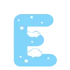 ❄️ Эмодзи «Зимние буквы в снегу» для Telegram