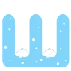❄️ Эмодзи «Зимние буквы в снегу» для Telegram