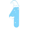 ❄️ Эмодзи «Зимние буквы в снегу» для Telegram