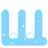 ❄️ Эмодзи «Зимние буквы в снегу» для Telegram