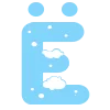 ❄️ Эмодзи «Зимние буквы в снегу» для Telegram