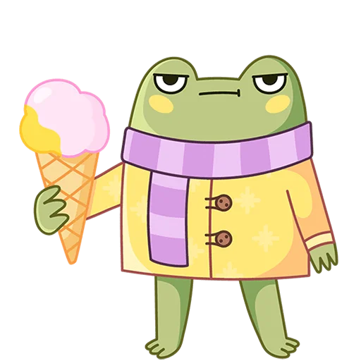 🍦 Стикер «Зимний Хоппер Без Текста» для Telegram