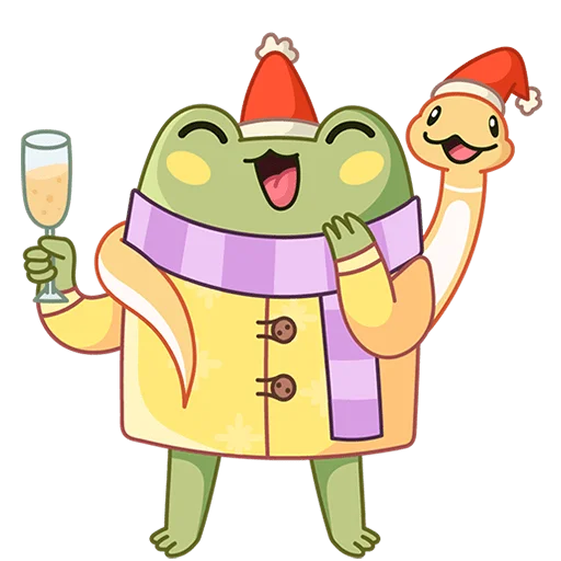 🥂 Стикер «Зимний Хоппер Без Текста» для Telegram