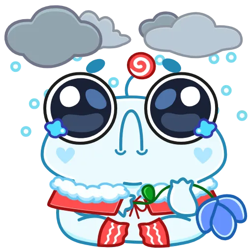 ☹️ Стикер «Spoiled Rabbit Christmas» для Telegram