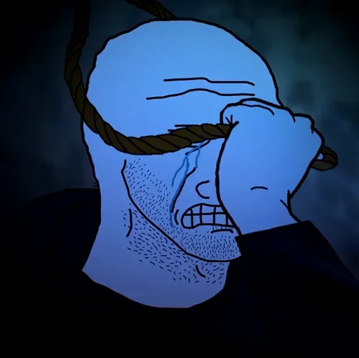 😭 Стикер «Wojak, The Feels Guy» для Telegram