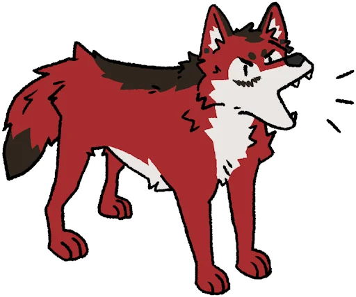 😡 Стикер «Wolf Ezo» для Telegram