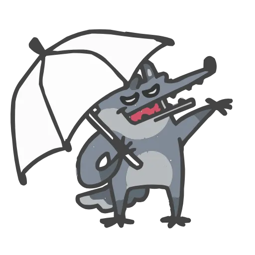 ☂️ Эмодзи «Набор эмоджи с мемным Волчарой из ВК в качестве» для Telegram