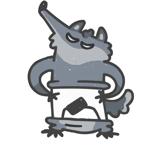 😈 Эмодзи «Набор эмоджи с мемным Волчарой из ВК в качестве» для Telegram