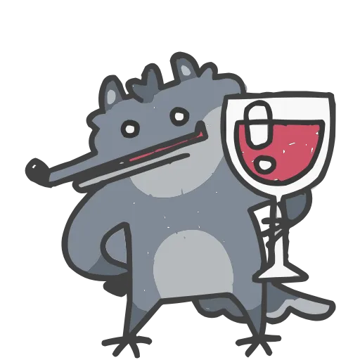 🍷 Эмодзи «Набор эмоджи с мемным Волчарой из ВК в качестве» для Telegram