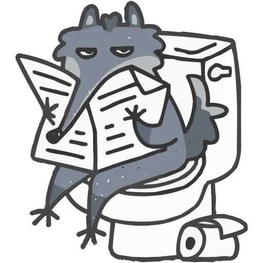 🚽 Эмодзи «Набор эмоджи с мемным Волчарой из ВК в качестве» для Telegram