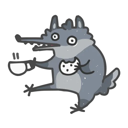 🍪 Эмодзи «Набор эмоджи с мемным Волчарой из ВК в качестве» для Telegram