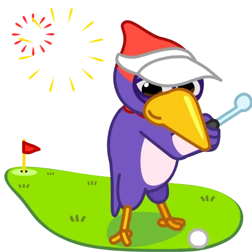 🏌️ Стикер «Woodpecker» для Telegram