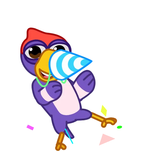 🥳 Стикер «Woodpecker» для Telegram