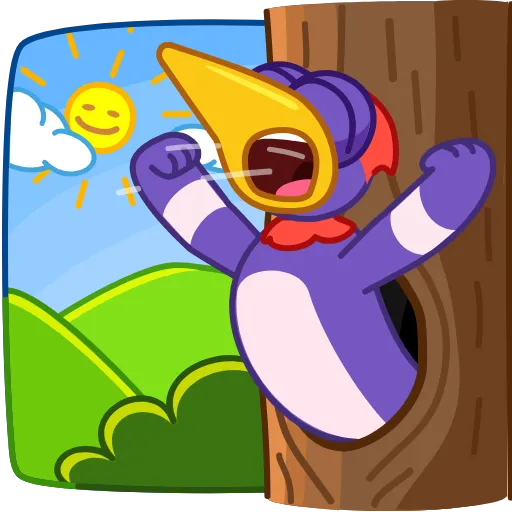 🥱 Стикер «Woodpecker» для Telegram