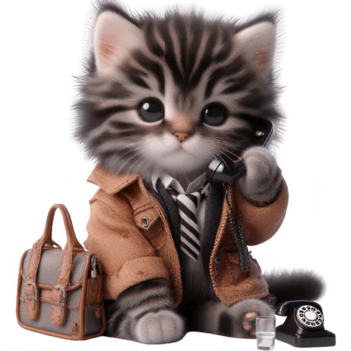 Стикерпак Котенок карьерист для Telegram — скачать