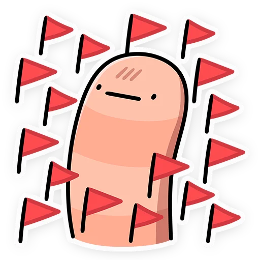 🚩 Стикер «Червяк Петя» для Telegram