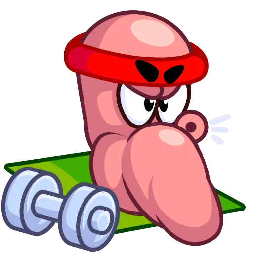 💪 Эмодзи «Worm Emoji» для Telegram