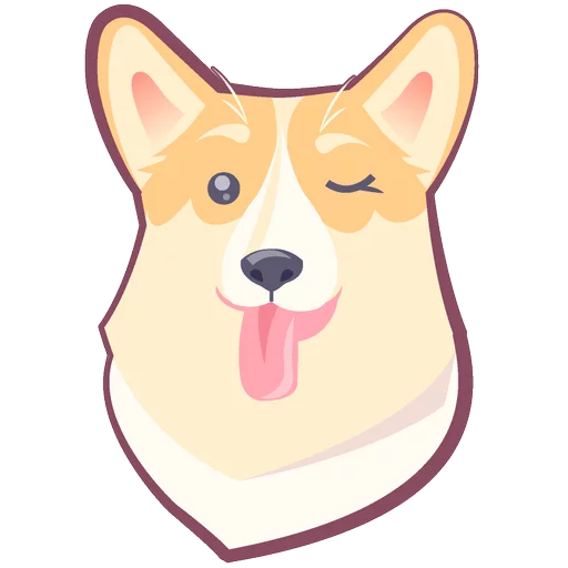 🐶 Стикер «КОРГИ Пёс» для Telegram