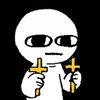 ✝ Эмодзи «Human and unicorn ➜» для Telegram