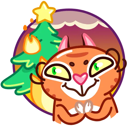 😈 Эмодзи «Christmas Tiger» для Telegram