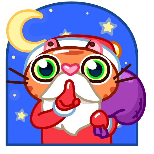 🤫 Эмодзи «Christmas Tiger» для Telegram