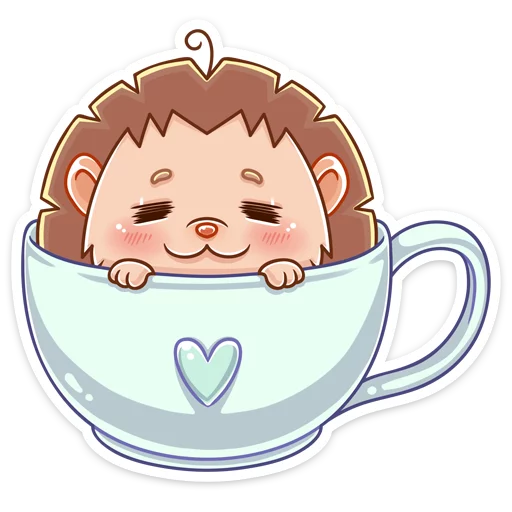 ☕️ Стикер «Ёжик Яша» для Telegram