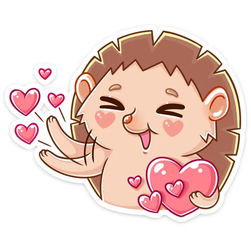 ❤️ Стикер «Ёжик Яша» для Telegram