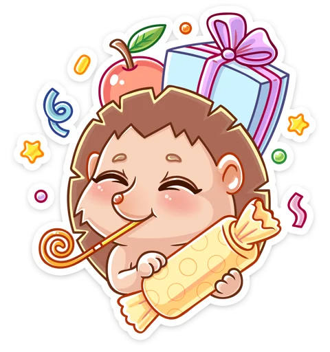 🎁 Стикер «Ёжик Яша» для Telegram