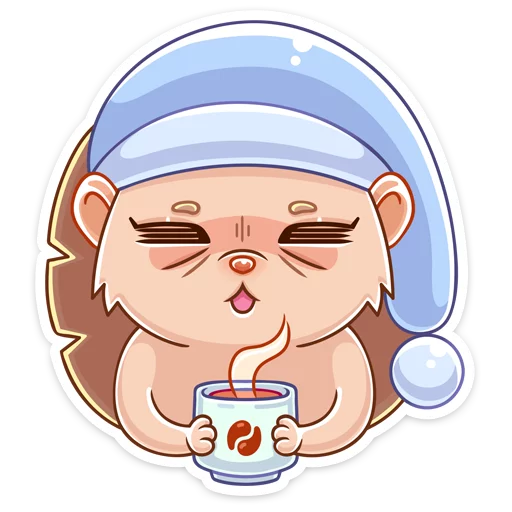 😴 Стикер «Ёжик Яша» для Telegram