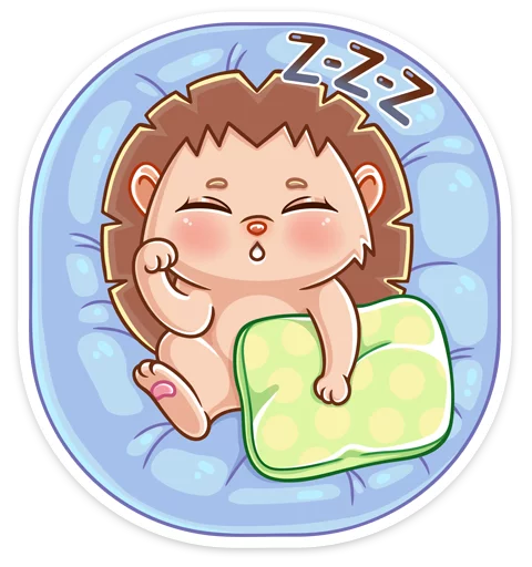 😴 Стикер «Ёжик Яша» для Telegram