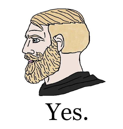 Стикерпак Yes Chad для Telegram — скачать